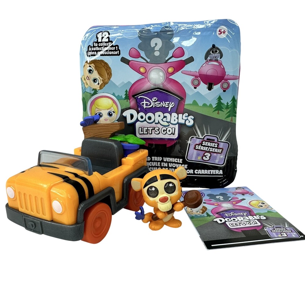 Disney Doorables TIGGER Winnie Pooh  Let's Go Series 3 Figure & Vehicle NEW RARE